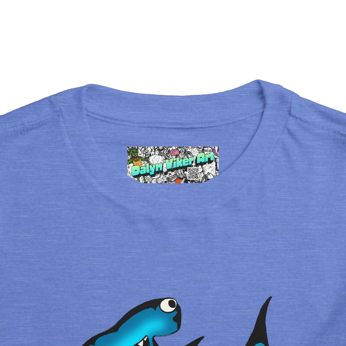 Toddler Shark Tee - Cute Blue Harley Hammerhead Graphic Kids Short Sleeve Shirt