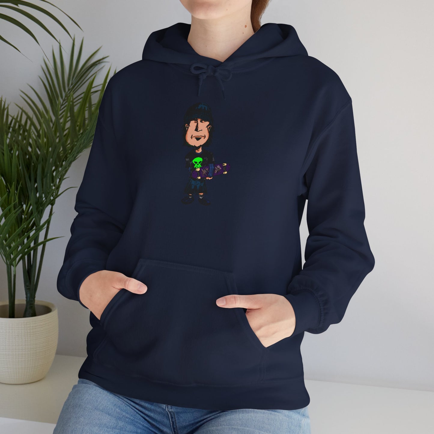 Rude Skater Dude Cartoon Hoodie – Skate Punk Sweatshirt