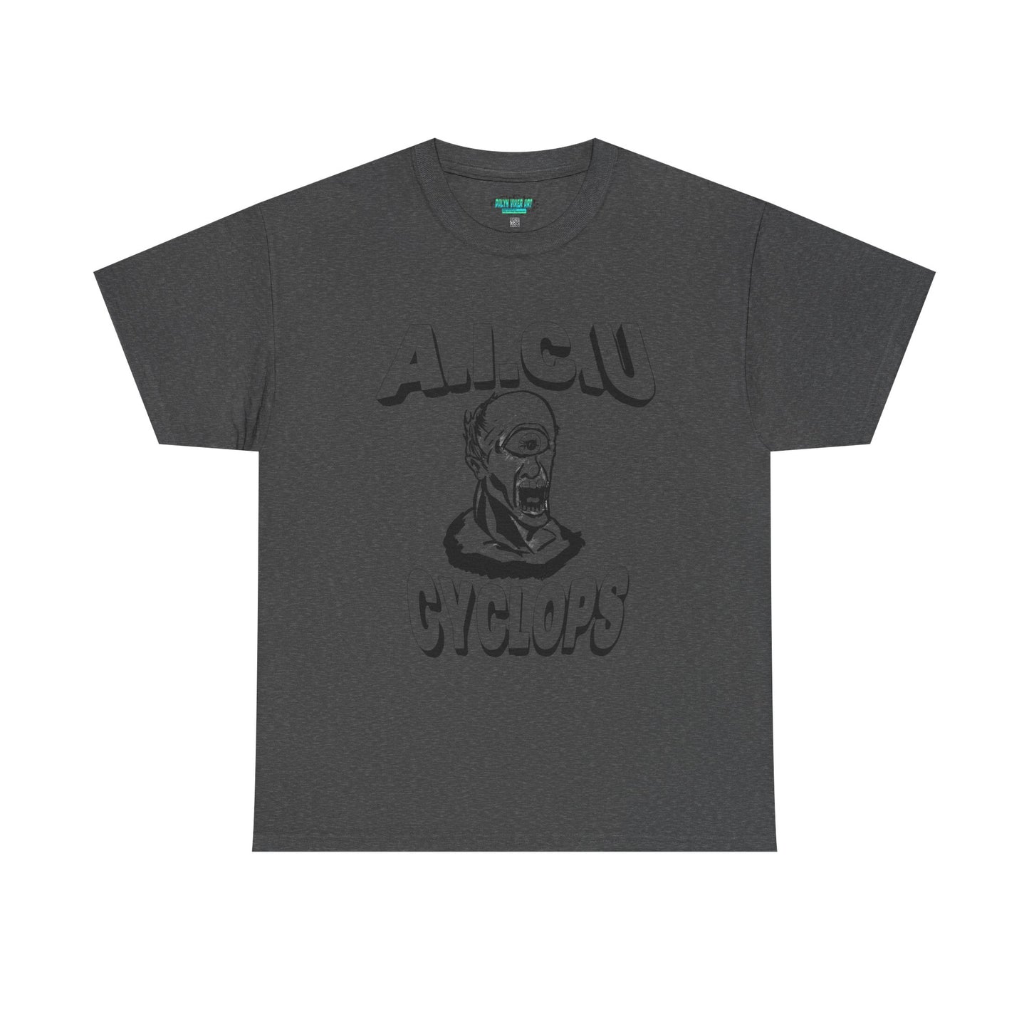 Graphic Unisex Tee - Fake AICU University Cyclops Mascot Mythology Shirt