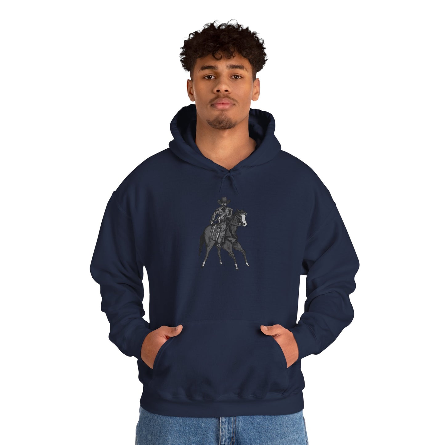Horseback Rider Silhouette Hoodie – Western Equestrian Graphic Sweatshirt