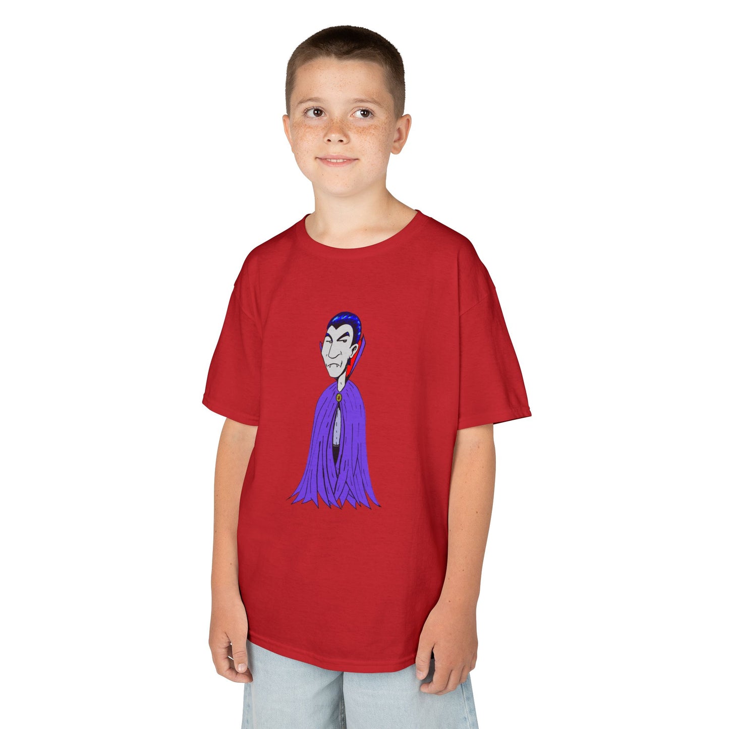 Kids Vampire T-Shirt — Cute Purple Dracula Tee for Halloween