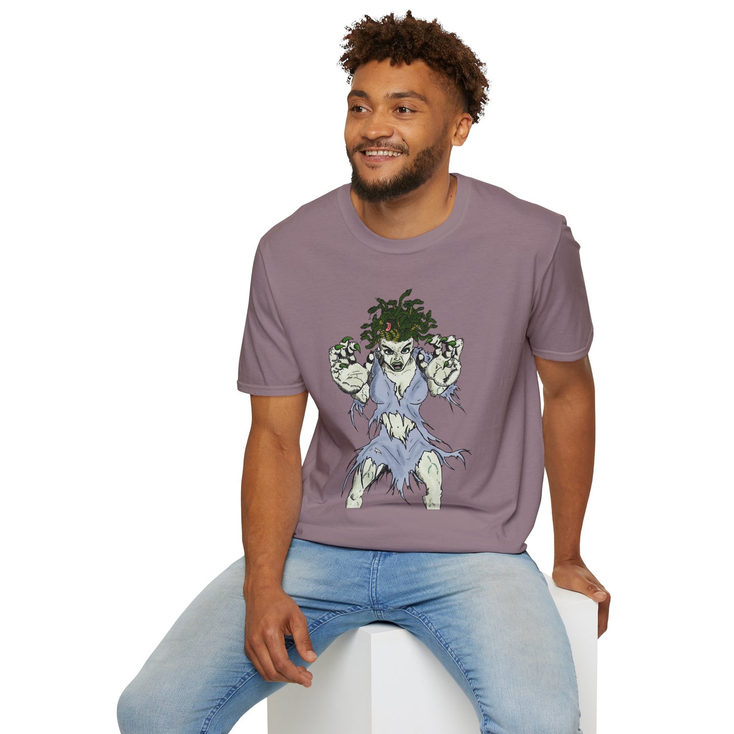 Medusa Assailing Unisex T-Shirt - Mythological Monster Dalyn Viker Art