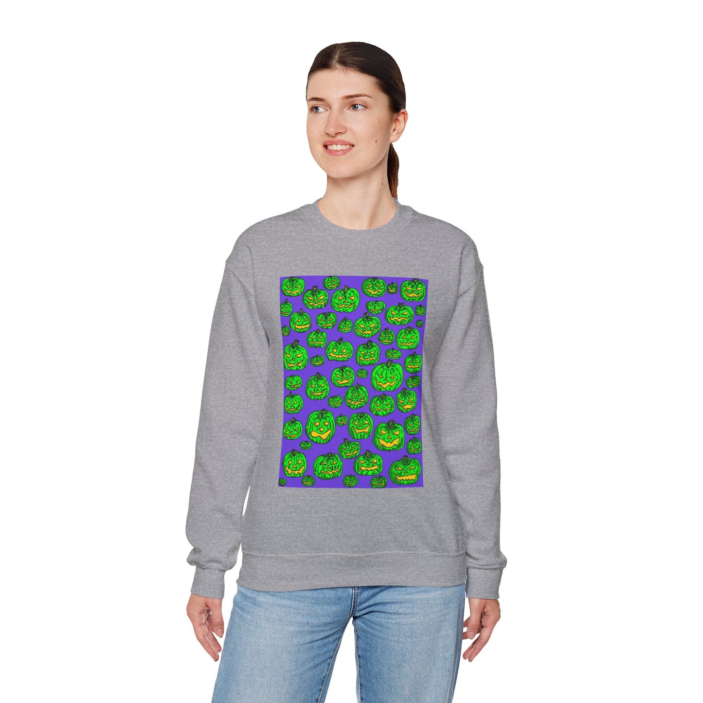 Halloween Pumpkin Crewneck Sweatshirt