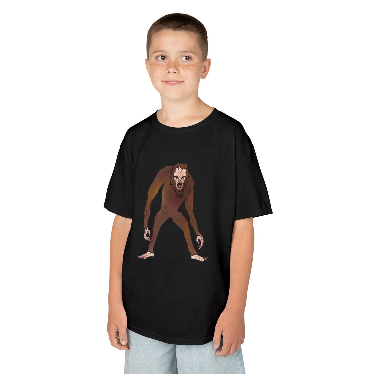 Kids Tee — Playful Sasquatch/Yeti Monster Graphic