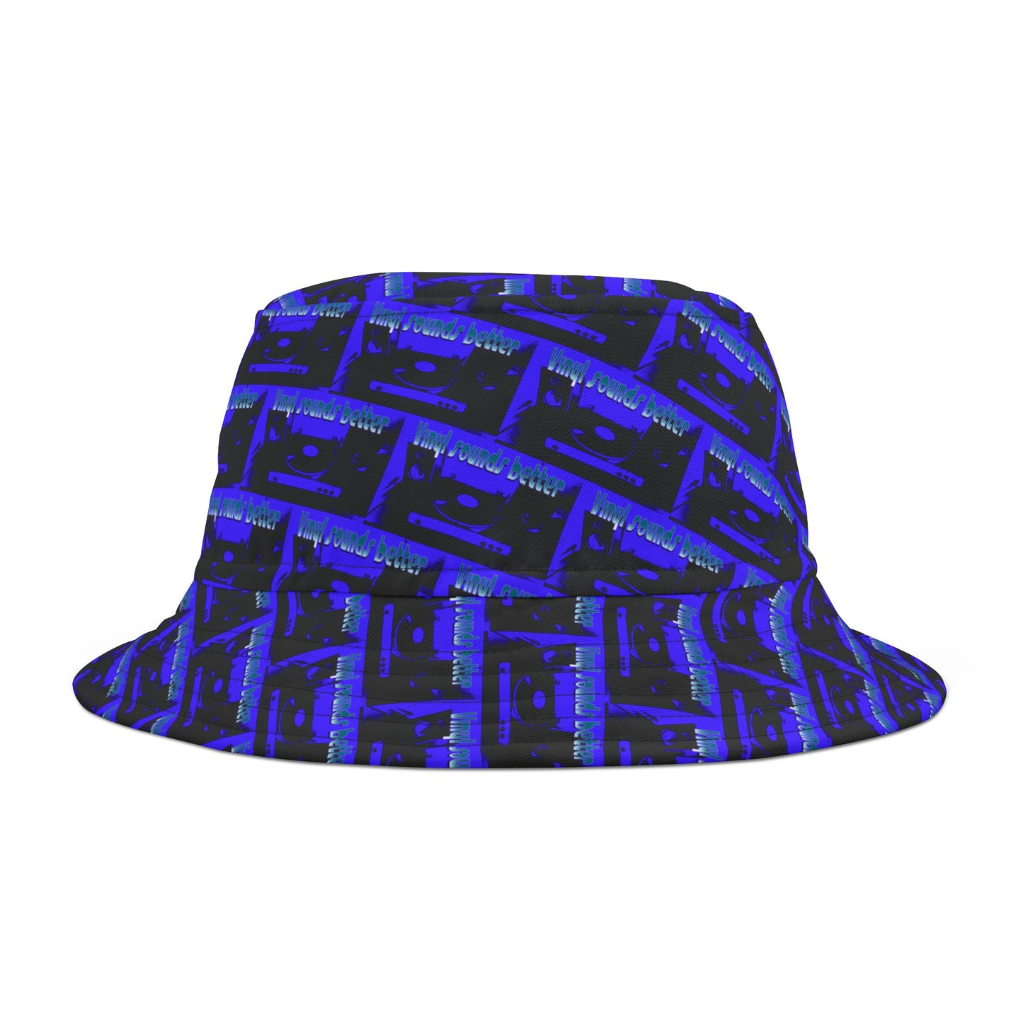 Vinyl Sounds Better Pattern Bucket Hat, Cool Summer Hat, Trendy Accessory for Music Lovers, Festival Gear, Unisex Bucket Hat