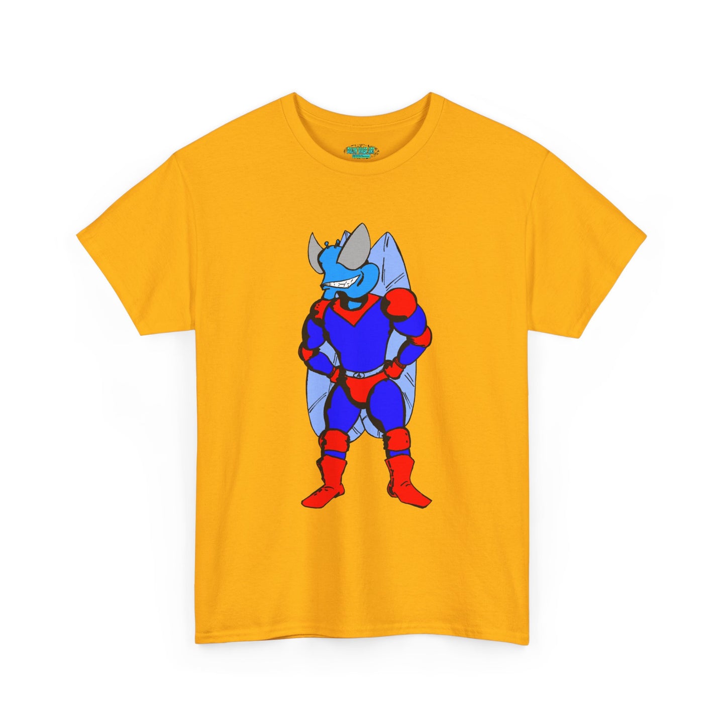 Astro-Fly Hero Graphic Tee - Blue & Red Superhero T-Shirt