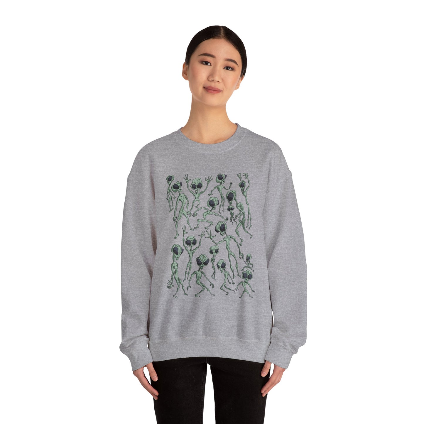 Alien Dance Party Crewneck Sweatshirt – Unisex Heavy Blend