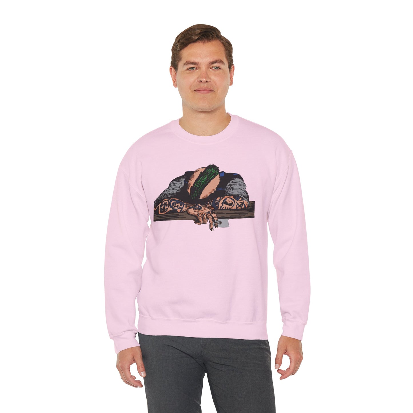 Punk and Done Artistic Unisex Crewneck Sweatshirt - Cozy Vibes