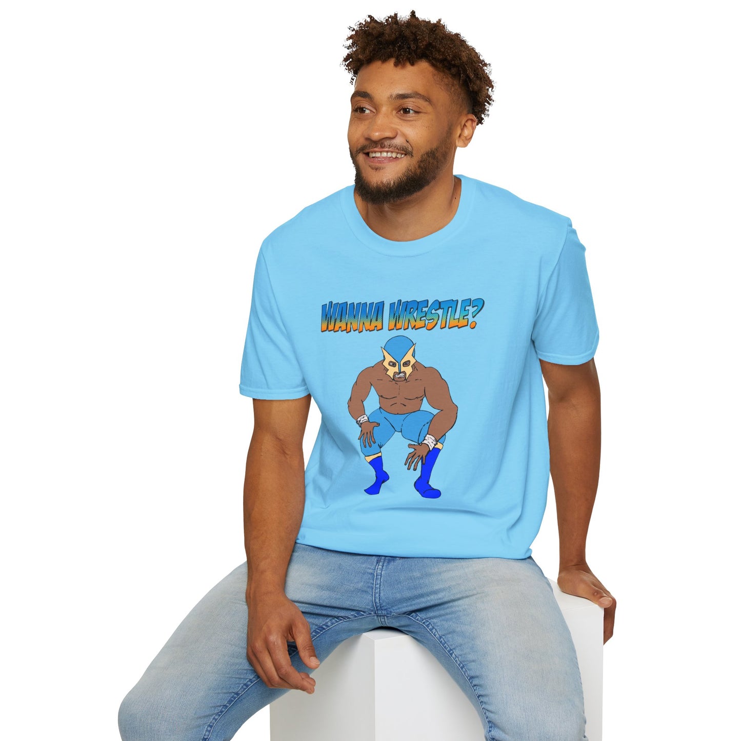 Wanna Wrestle? Unisex Softstyle T-Shirt