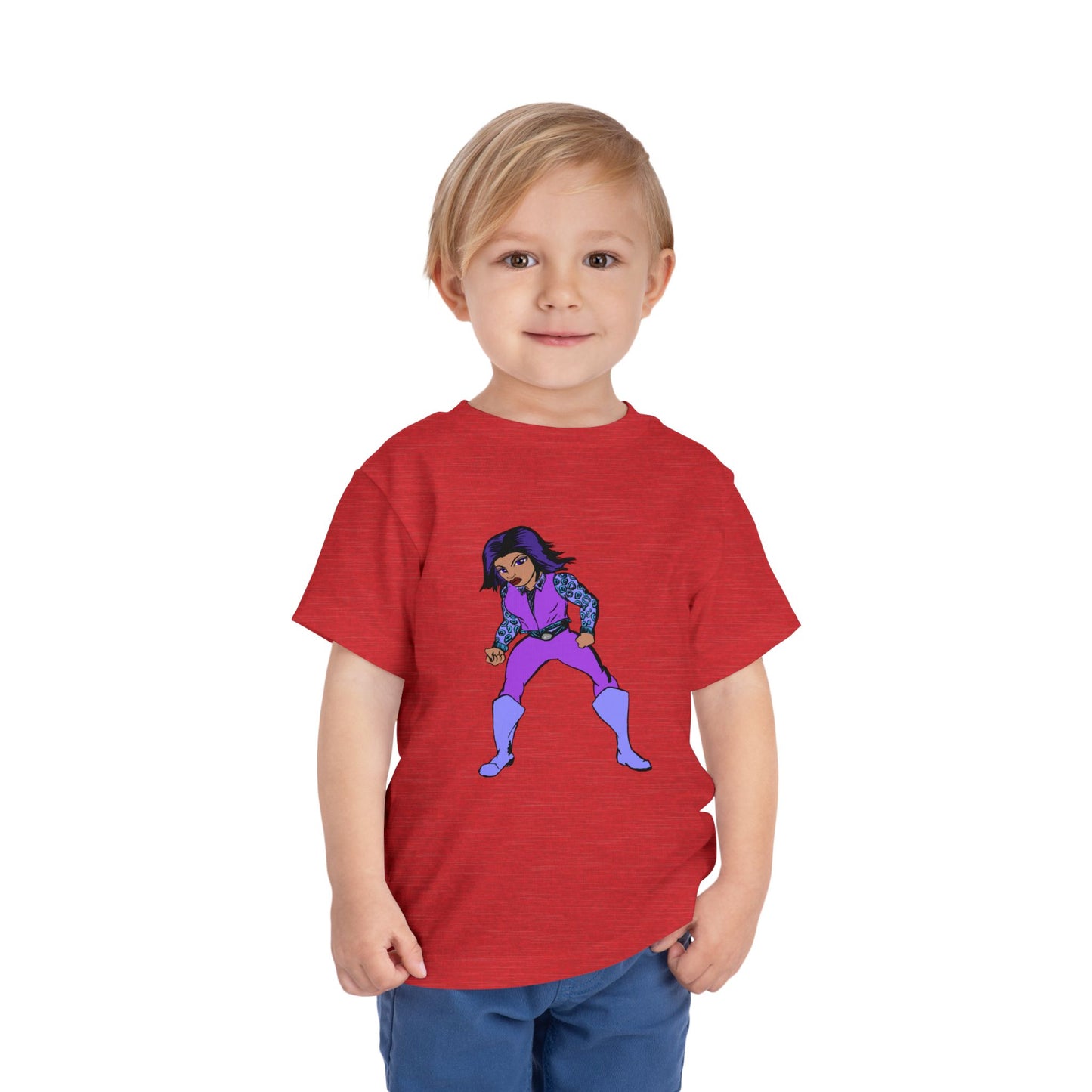 Toddler Tee — Purple Superstar Heroine Graphic Shirt