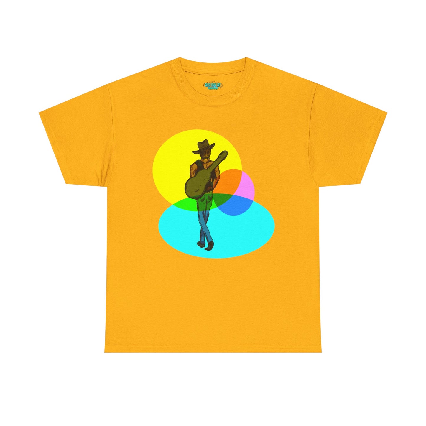 Cowboy Guitar Tee — Colorful Music T‑Shirt