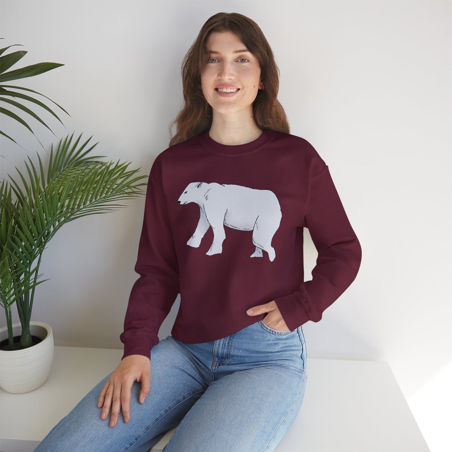 Cozy Polar Bear Crewneck Sweatshirt