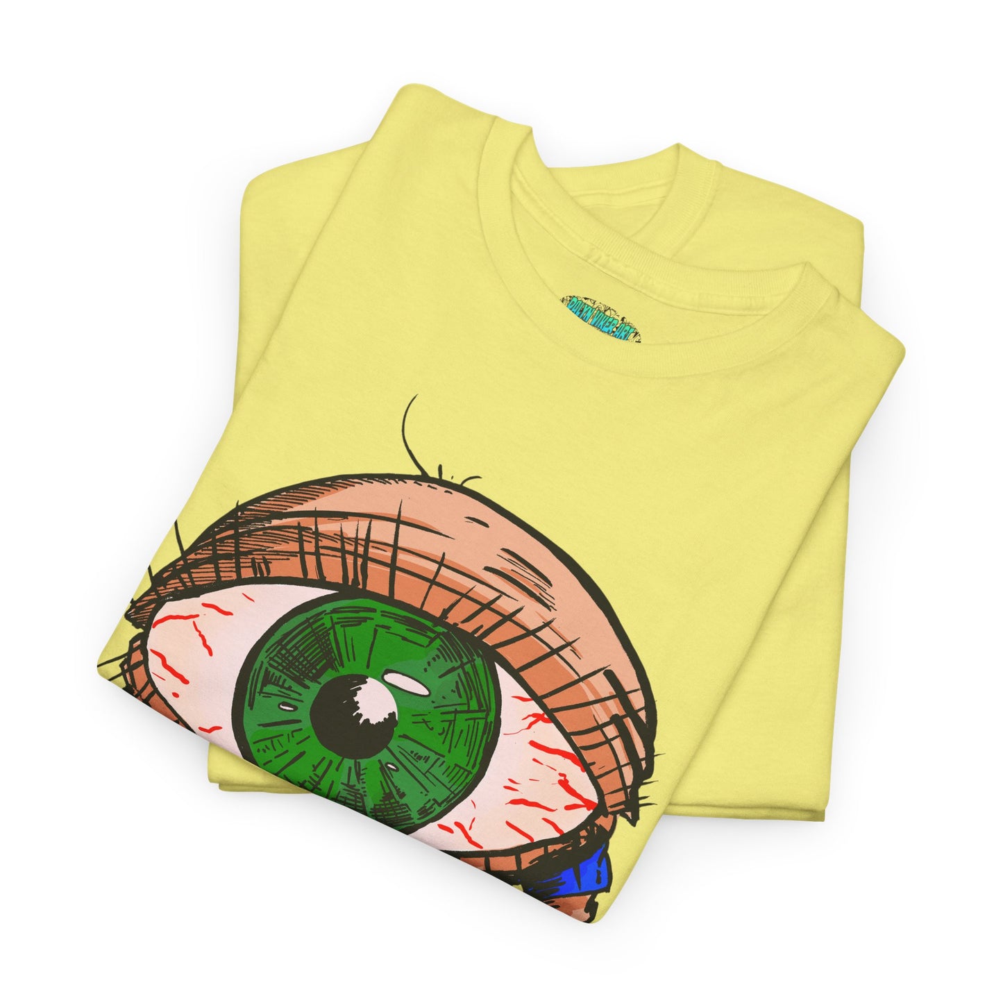 Terrif-EYE-ing - Whimsical Unisex Heavy Cotton Tee with Eye Design