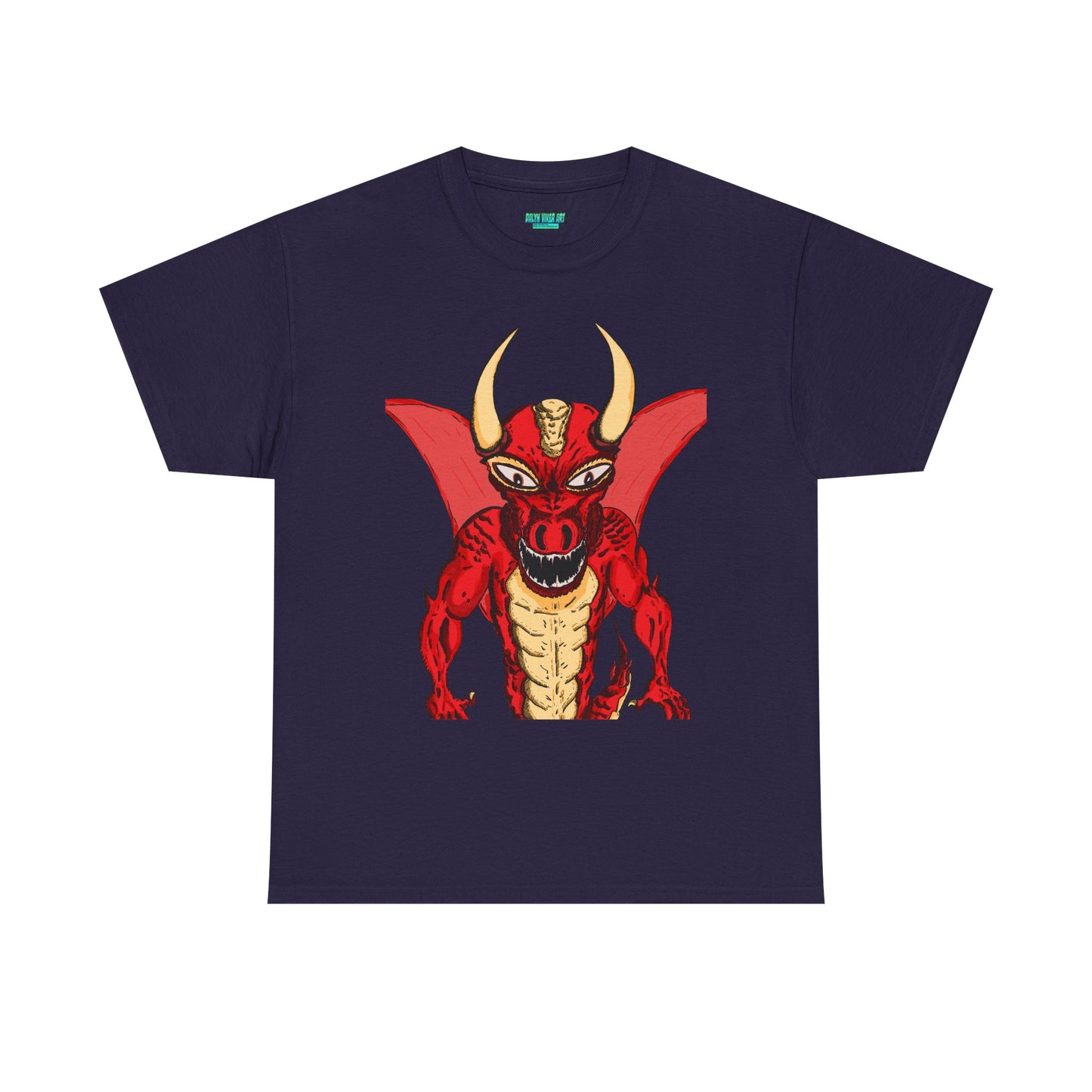 Bold Red Dragon Unisex Heavy Cotton Tee | Graphic Shirt for Anime Fans, Party Wear, Casual Outfit, Gift for Him/Her