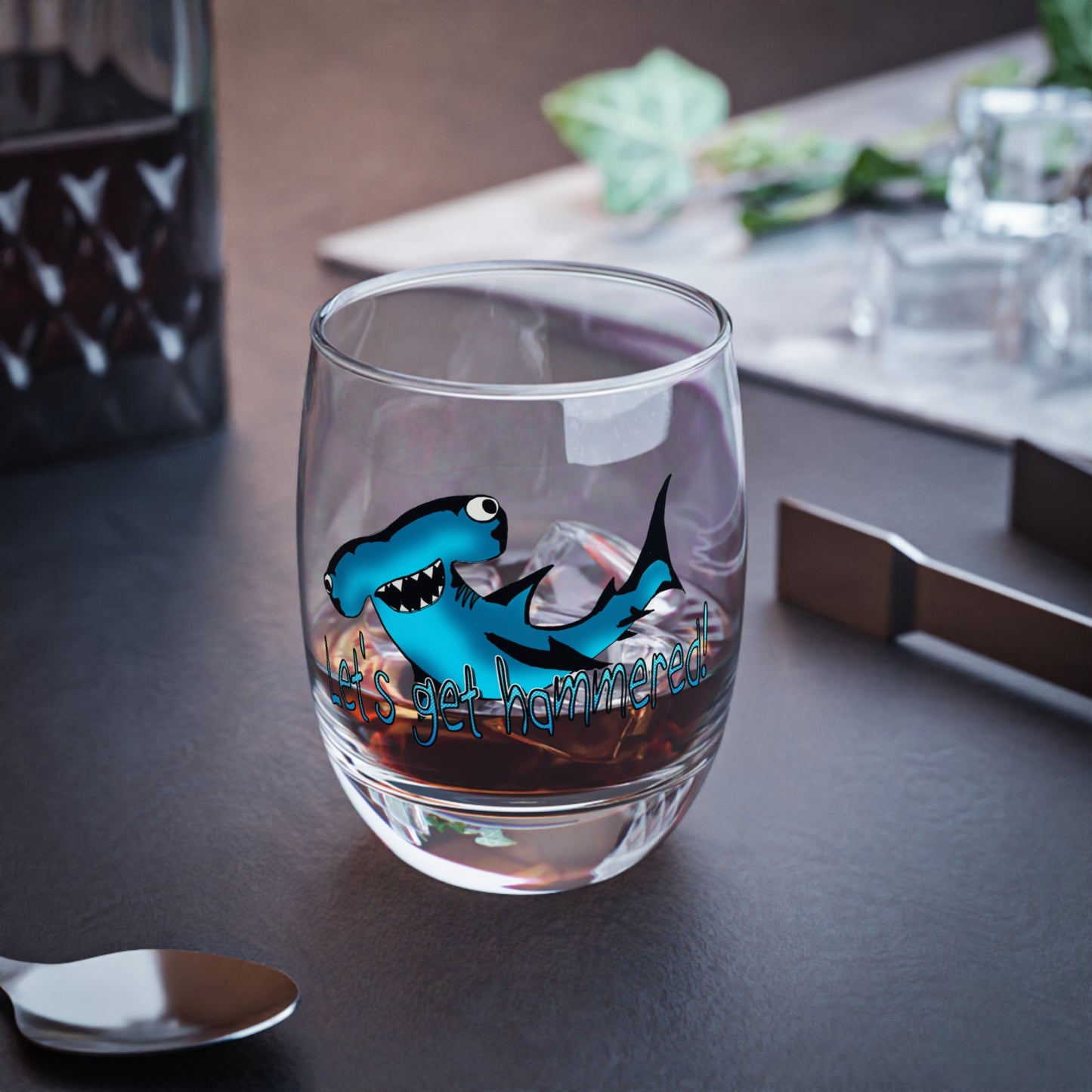 Let's Get Hammered!  Hammerhead Shark Whiskey Glass