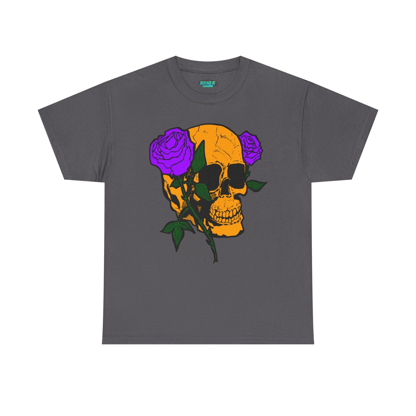 Skull and Roses Unisex Tee, Gothic Aesthetic Shirt, Vintage Graphic T-Shirt, Streetwear Essentials, Edgy Casual Wear