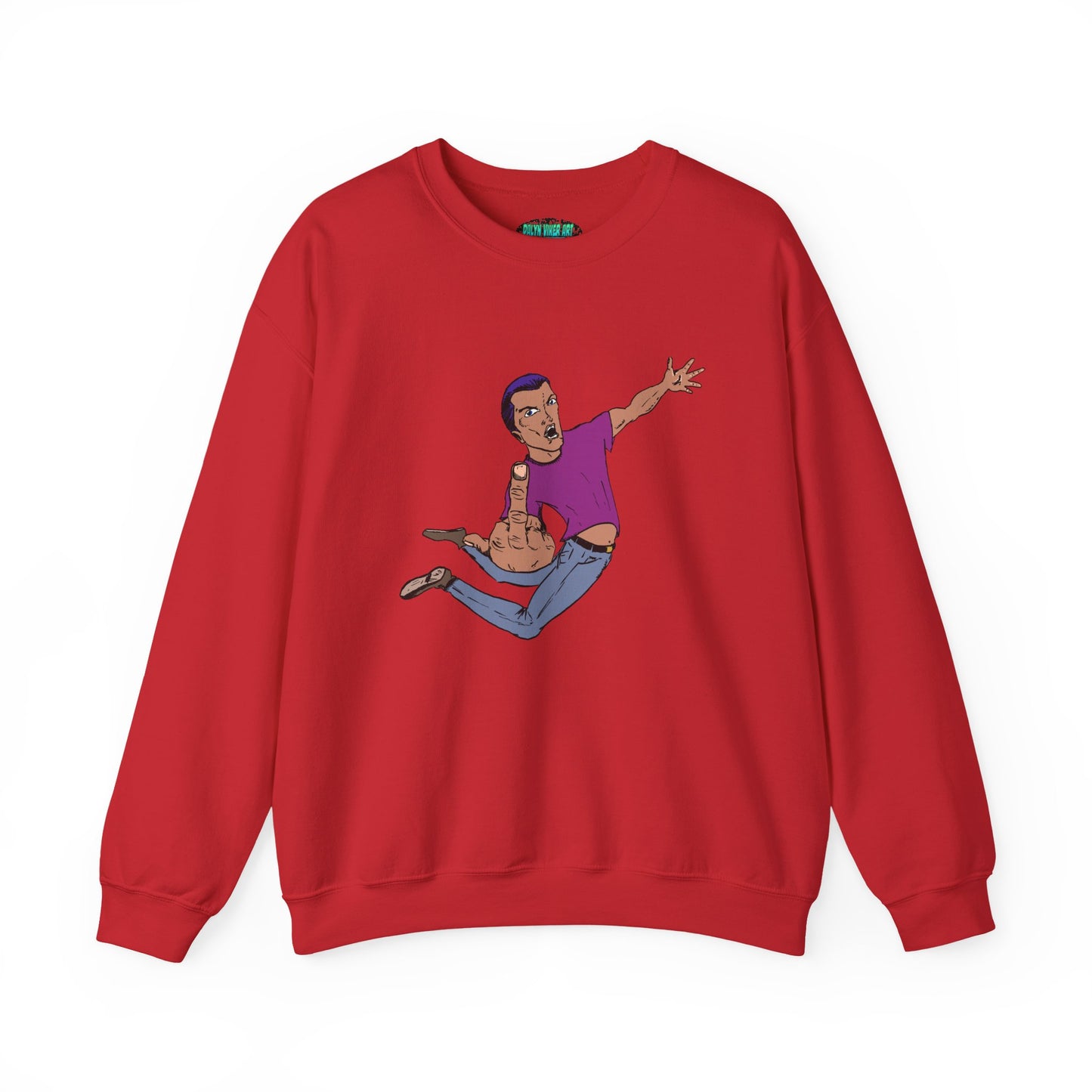 Flying Eff Dynamic Cartoon Character Crewneck Sweatshirt