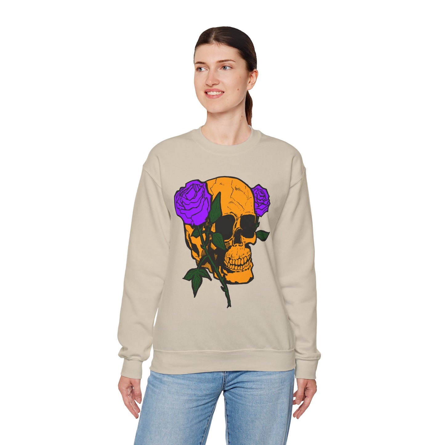 Skull & Roses Sweatshirt - Unisex Heavy Blend™ Crewneck