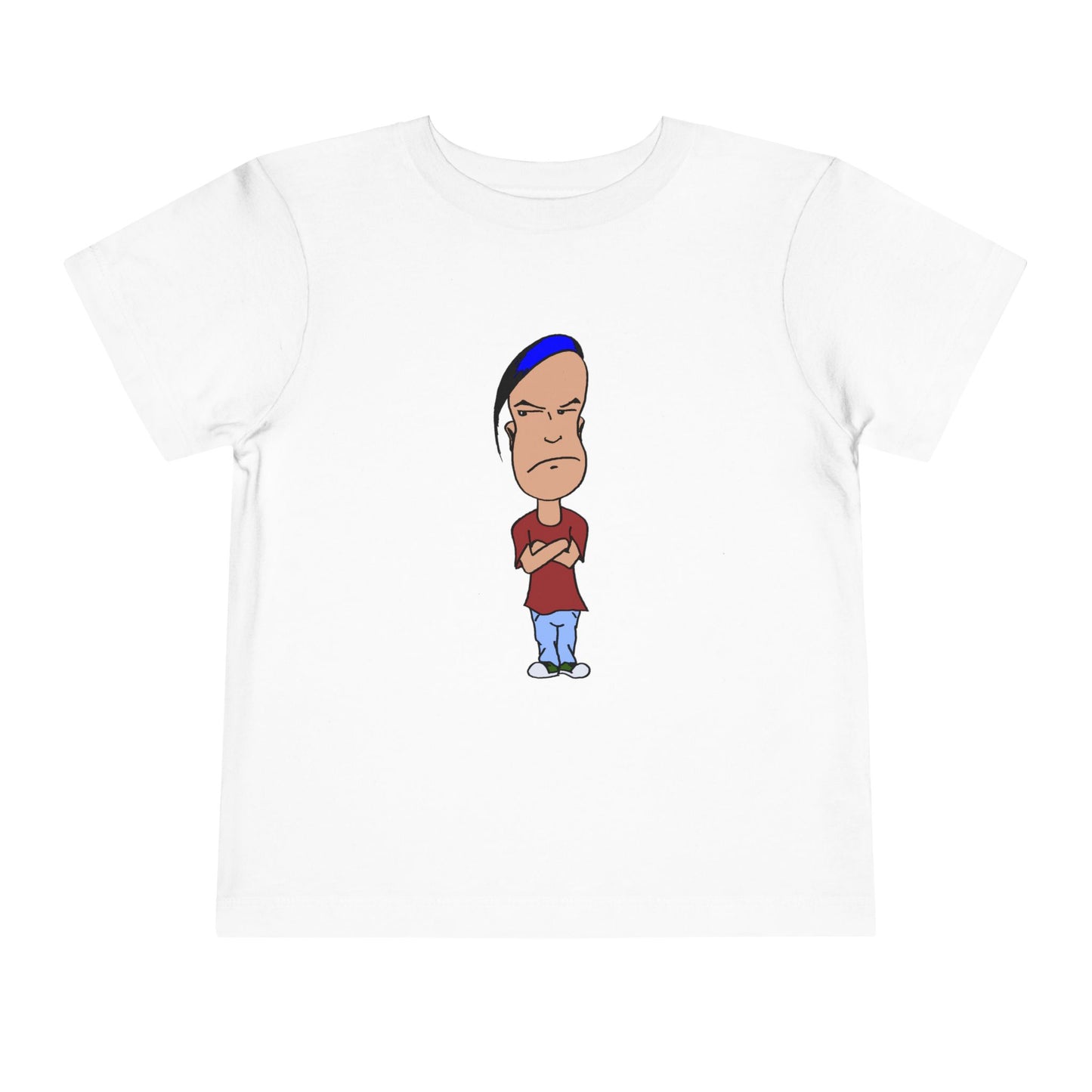 Smug Grumpy Kid Cartoon Toddler Tee