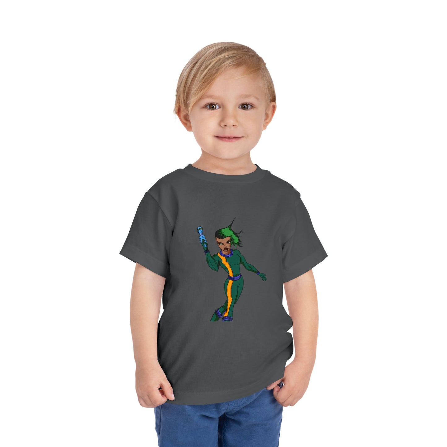 Toddler Tee — Colorful Space Hero Graphic