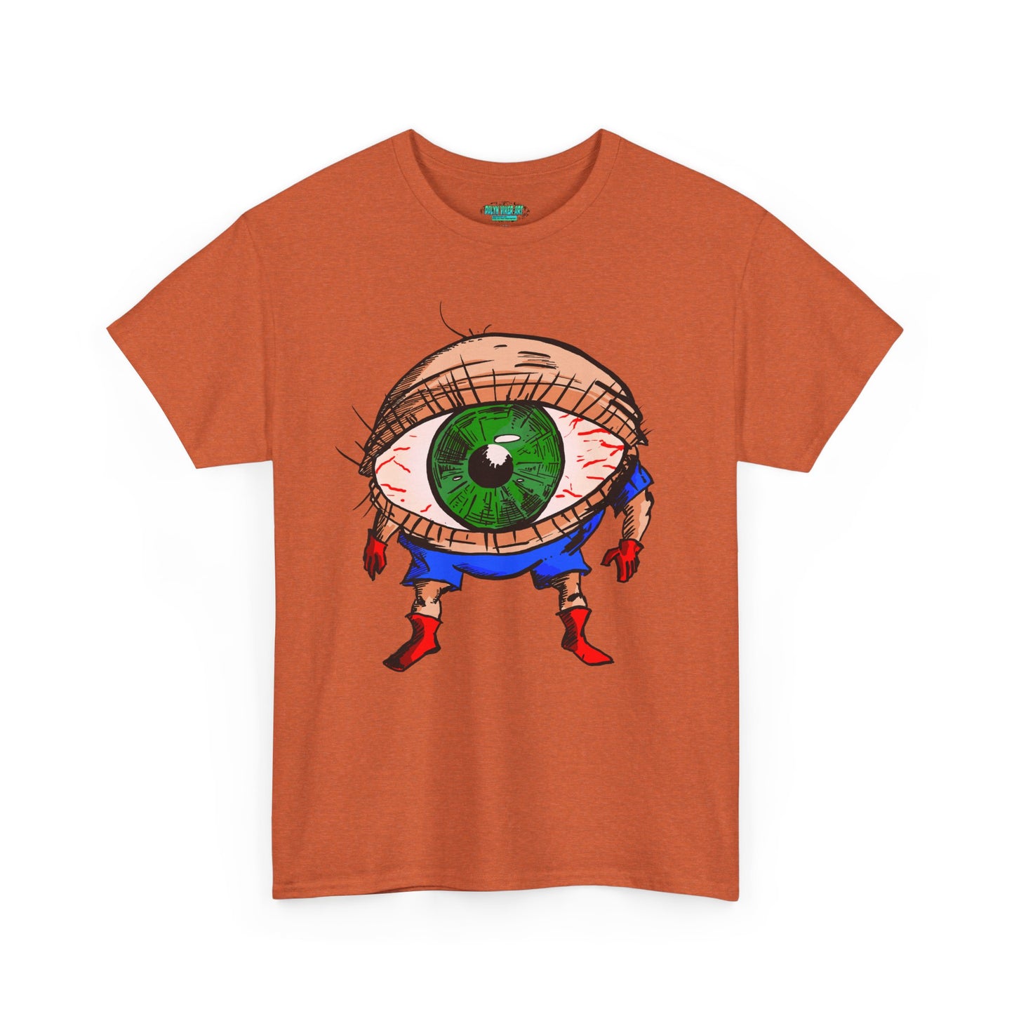Terrif-EYE-ing - Whimsical Unisex Heavy Cotton Tee with Eye Design