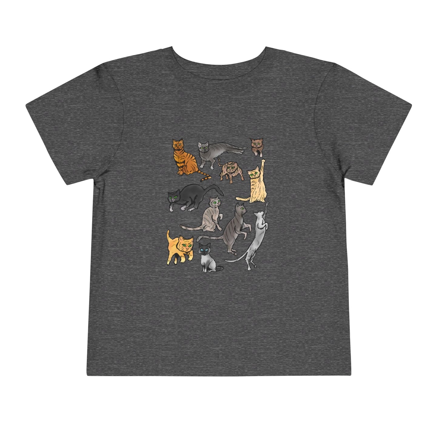 Toddler Tee — Playful Cat Pack Graphic Shirt for Kids