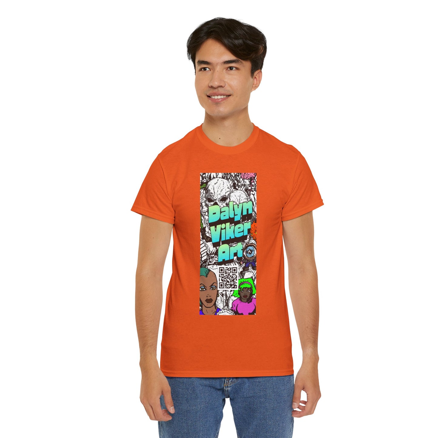 Graphic Art T-Shirt — "Dalyn Viker Art" Vertical Collage Tee