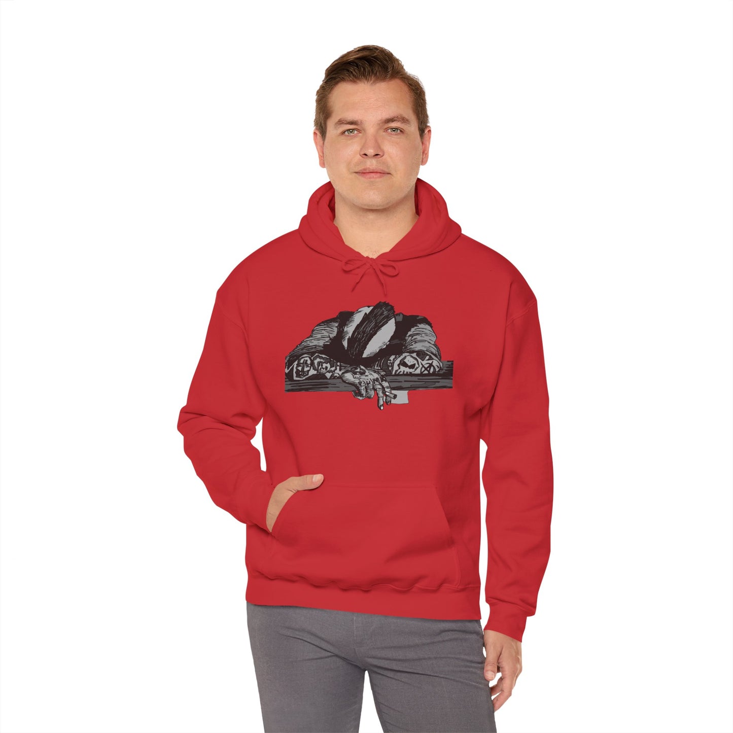 Punk and Done Unisex Hoodie with Artistic Design, Cozy Streetwear, Graphic Sweatshirt for Casual Vibes, Perfect Gift for Any Occasion