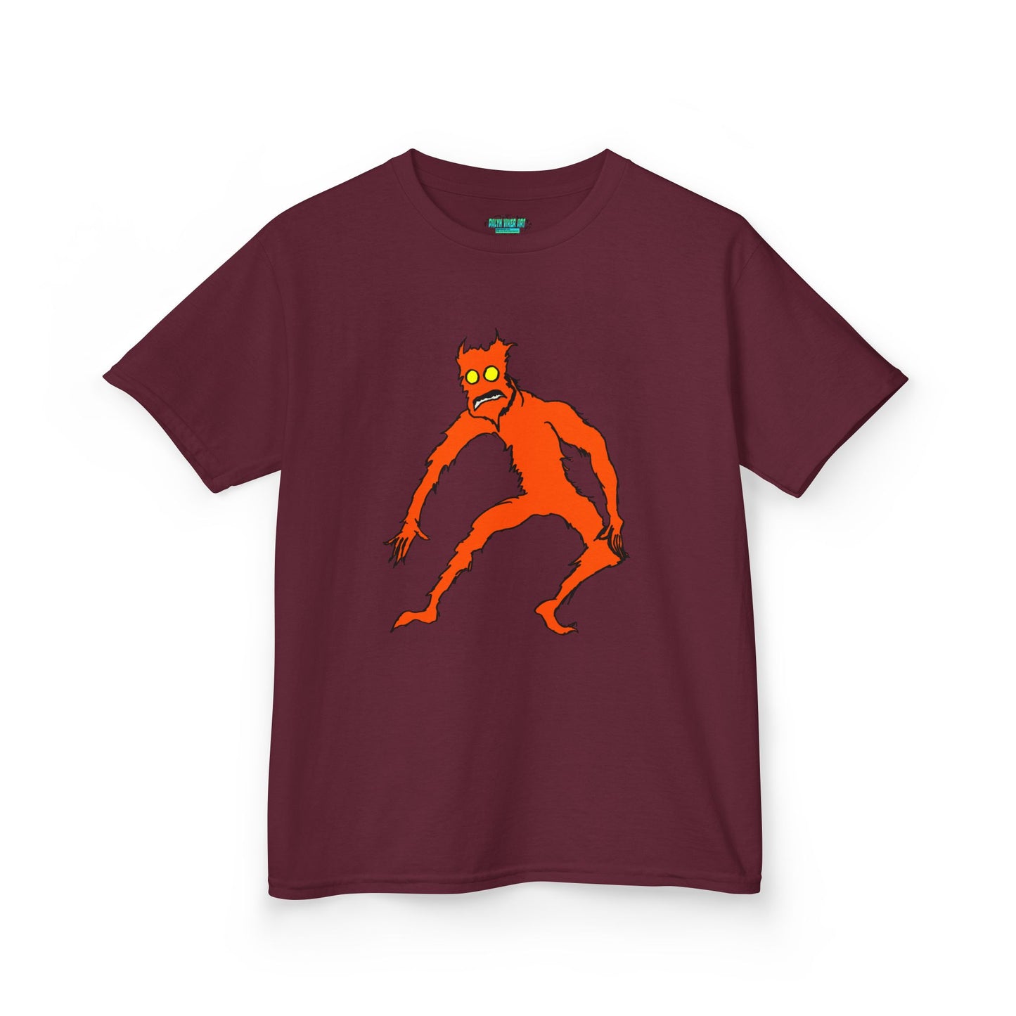 Kids Fire Monster Tee - Fun and Spooky Cotton T-Shirt for Kids