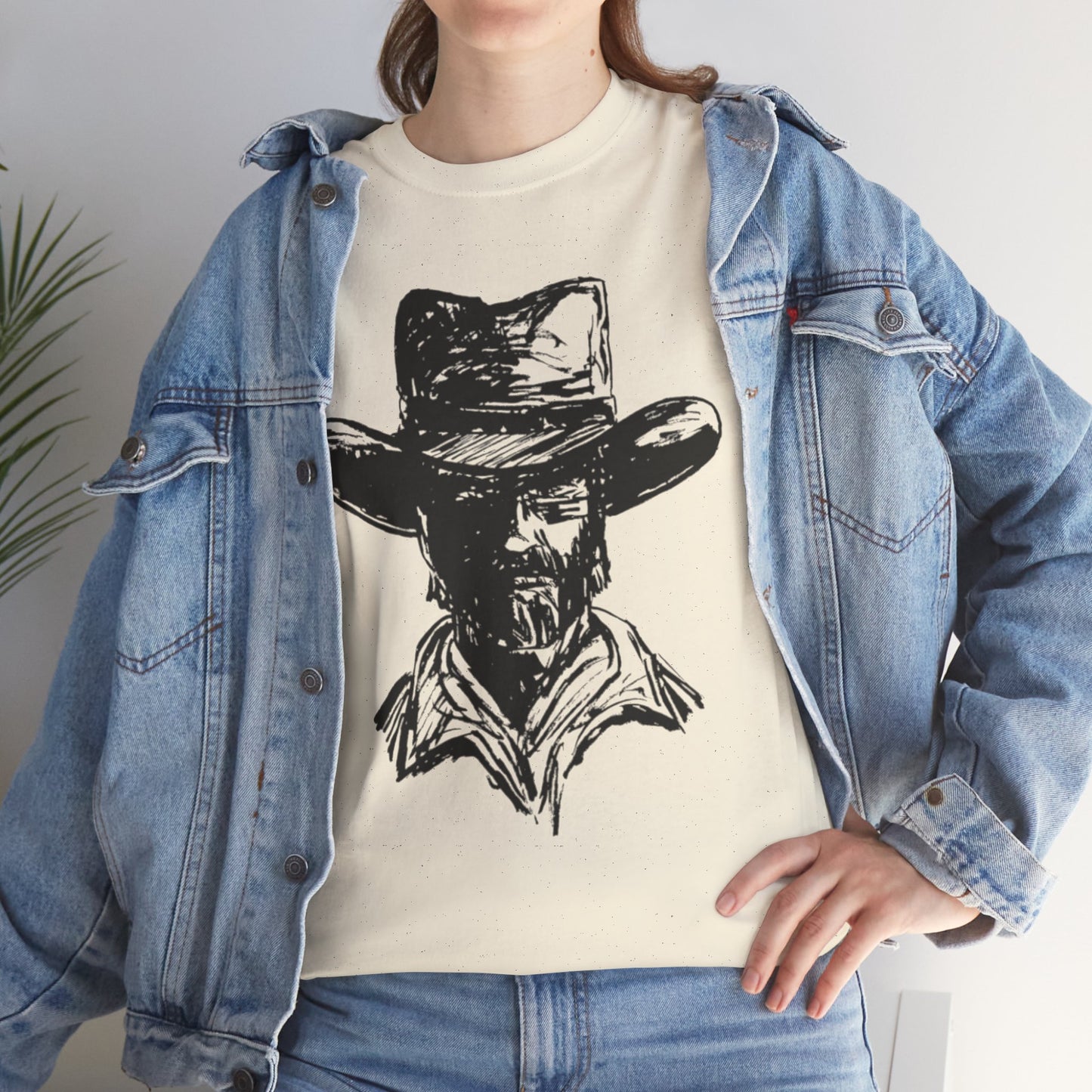 Rustic Cowboy Graphic Unisex Heavy Cotton Tee