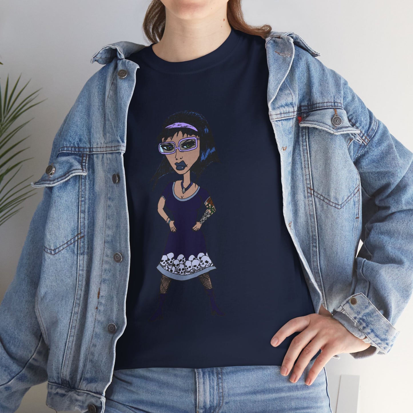Gothic Doll T-Shirt — Retro Vampire Girl Graphic Tee