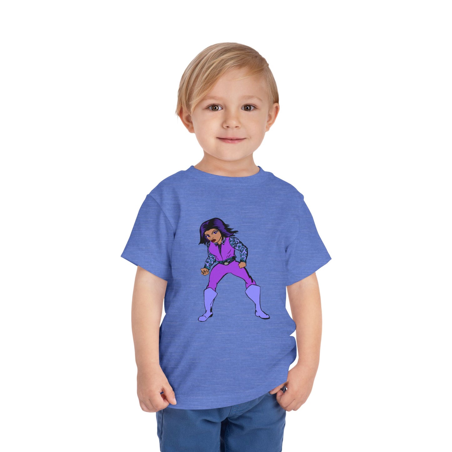 Toddler Tee — Purple Superstar Heroine Graphic Shirt