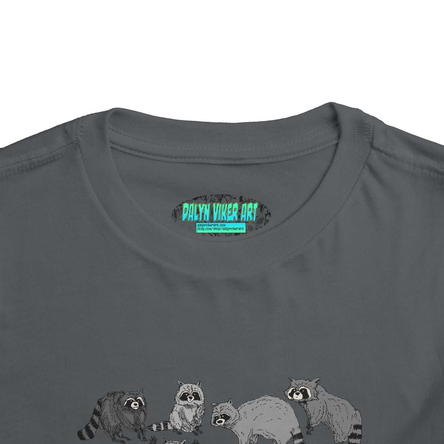 Toddler Tee — Playful Woodland Raccoon Crew Cute Kids Shirt