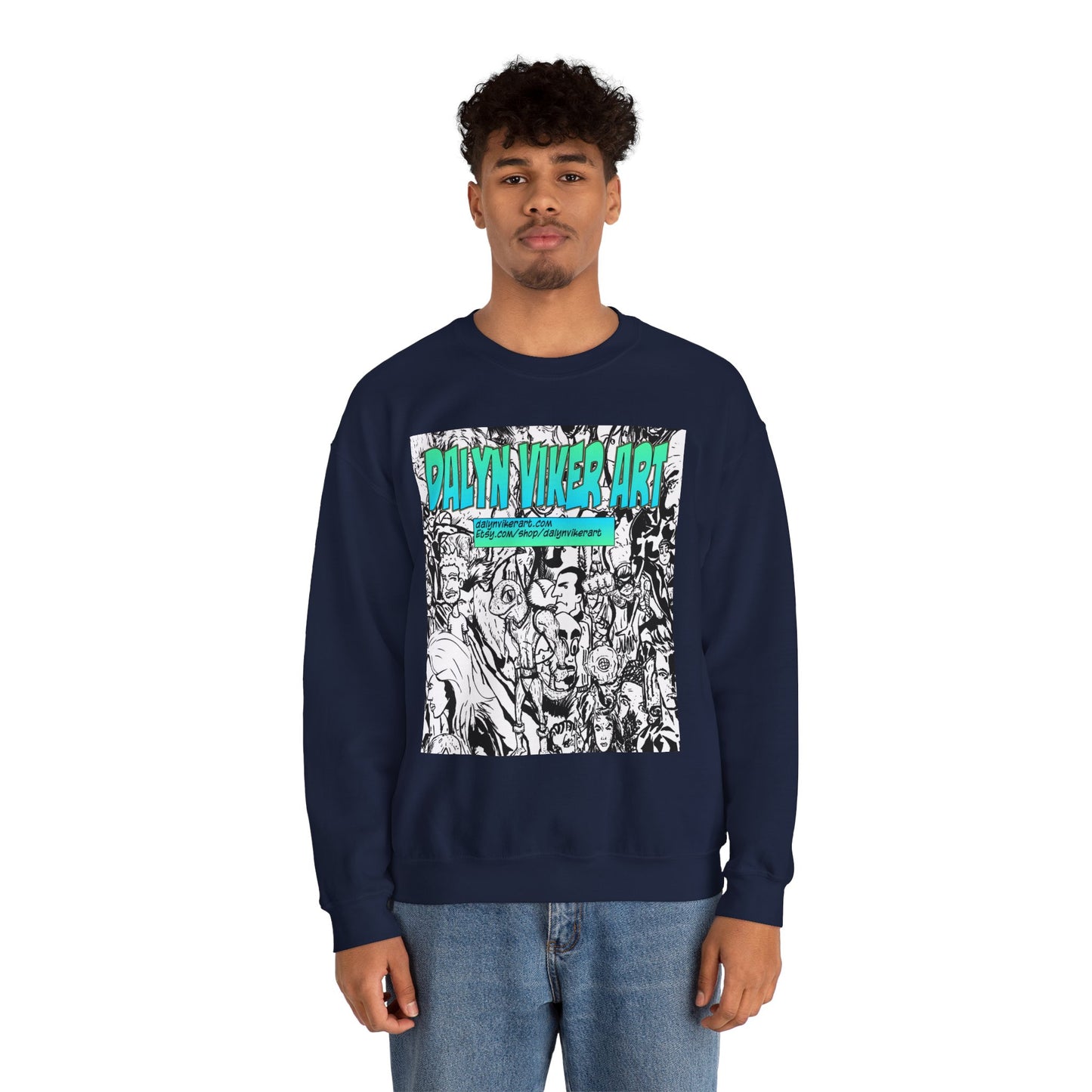 Graphic Art Crewneck Sweatshirt - Dalyan Viker Art Edition