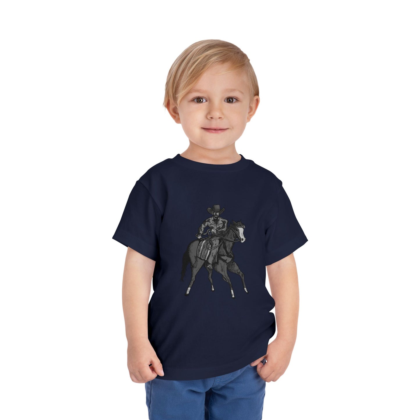 Toddler Western Cowboy Tee — Horseback Rider Graphic Shirt
