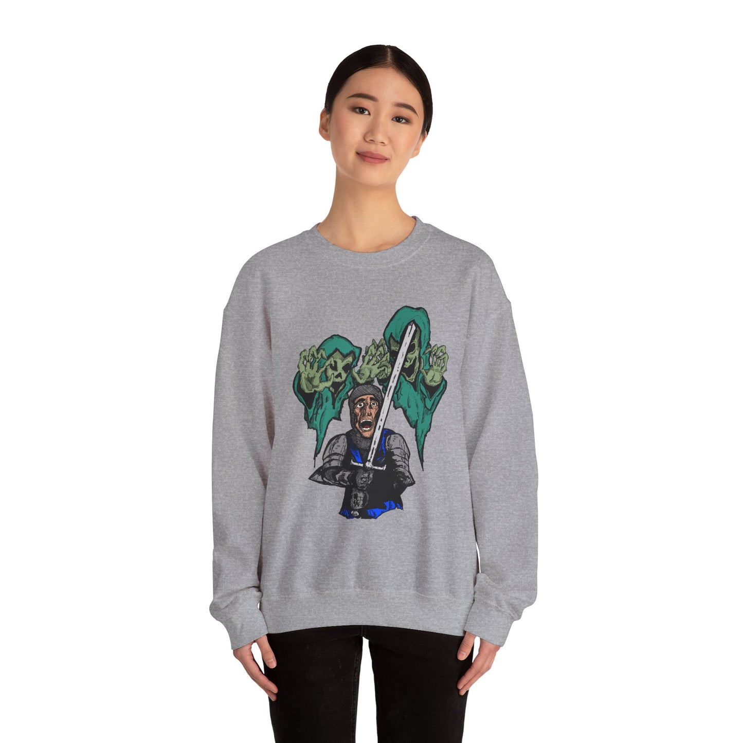 Knight Fright Inspired Unisex Crewneck Sweatshirt with Graphic Print