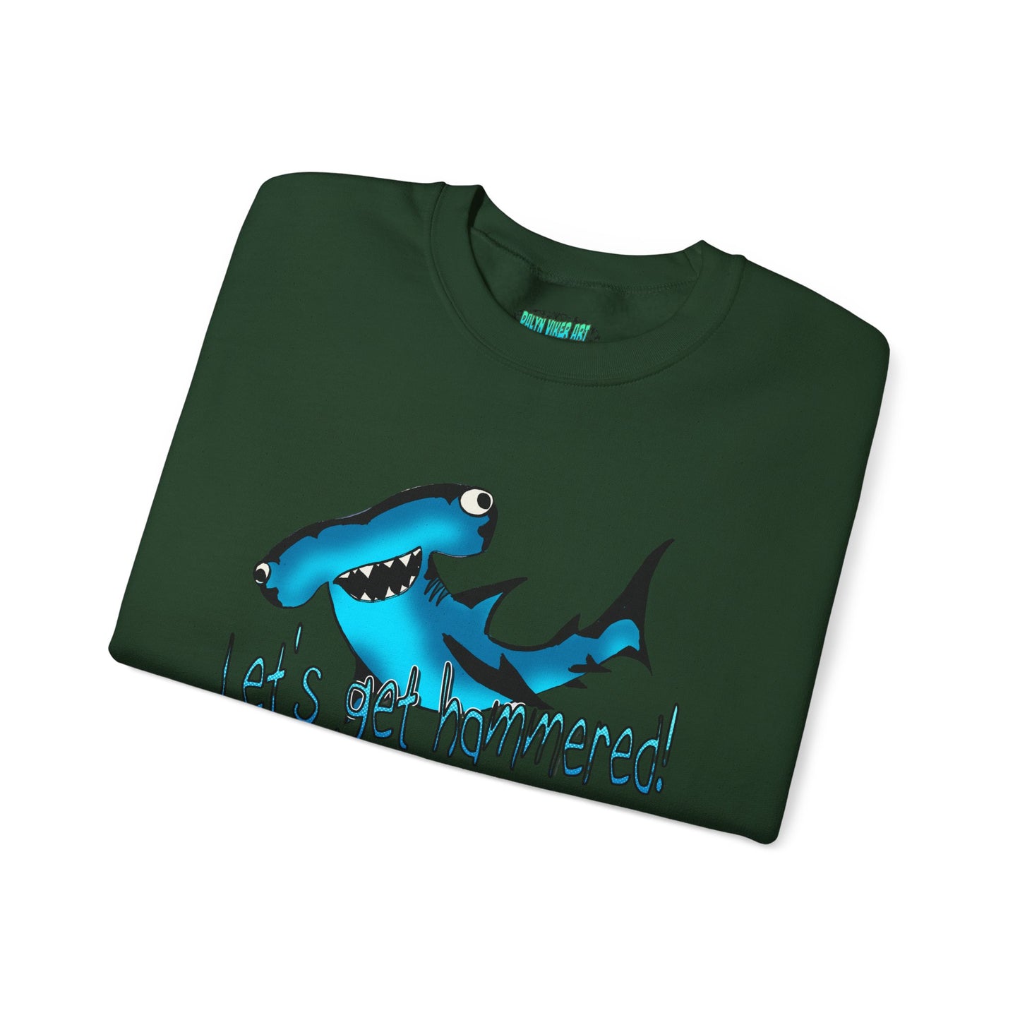 Harley Hammerhead Playful Shark Sweatshirt - 'Let's Get Hammered' Crewneck