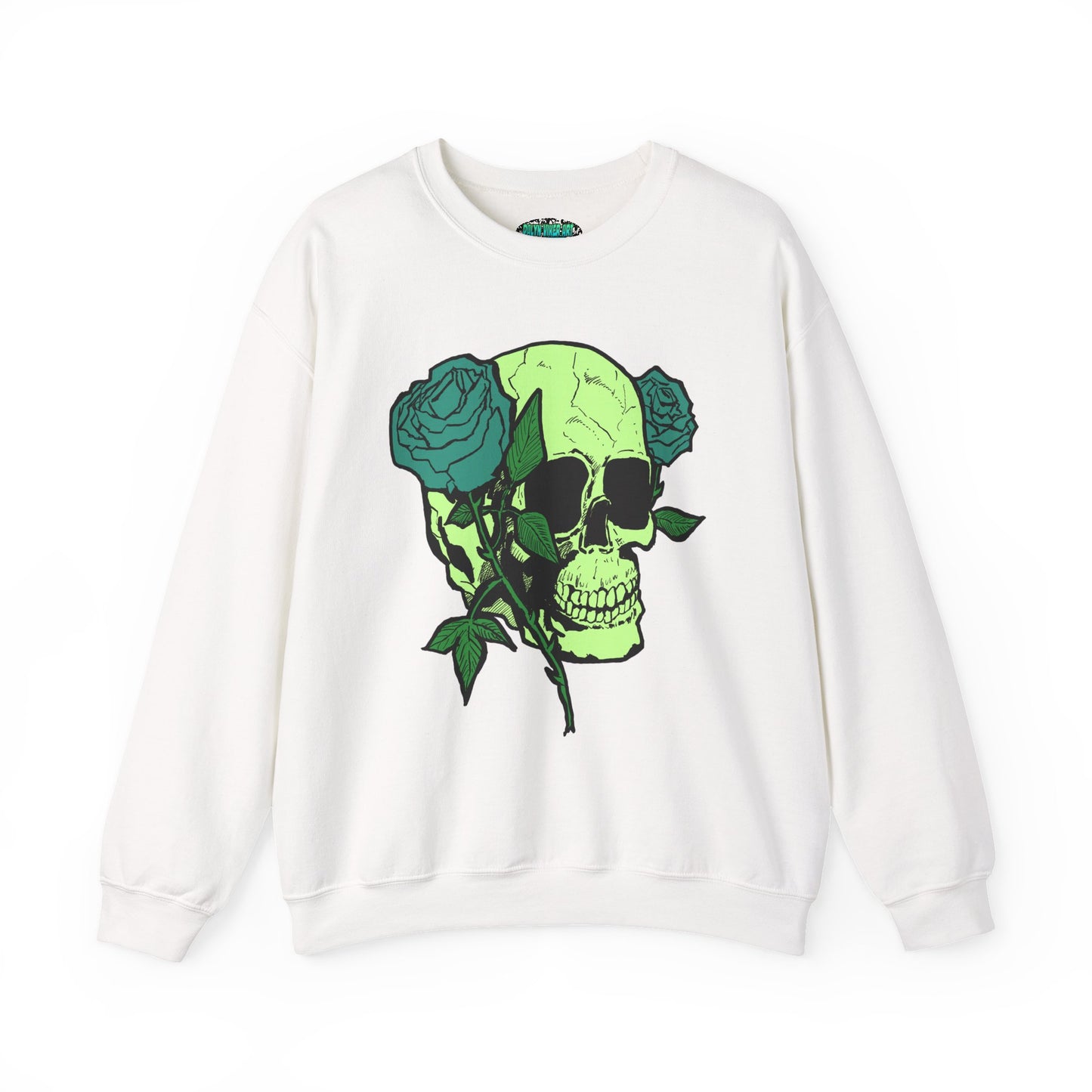 Skull and Roses Crewneck Sweatshirt for Unisex