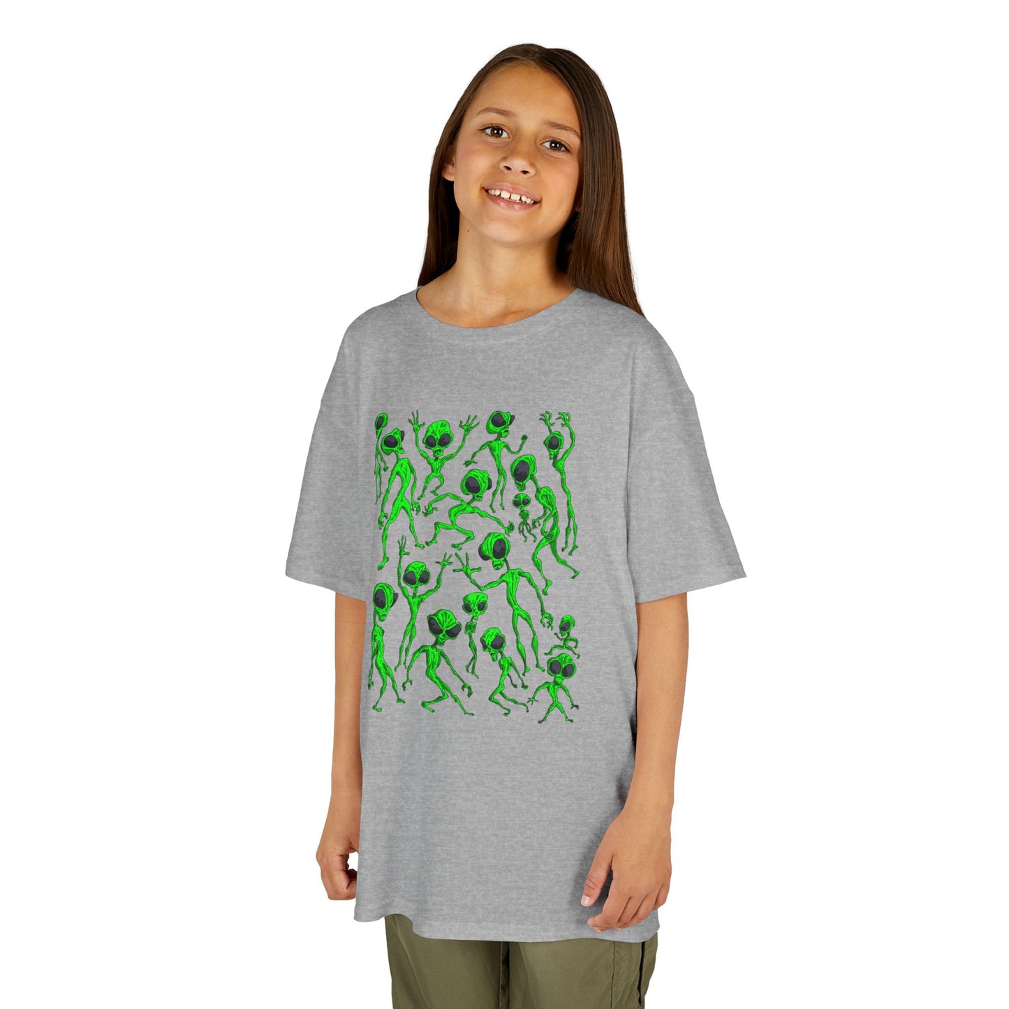 Kids Alien Dance Party T‑Shirt — Fun Green Alien Graphic Tee for Children