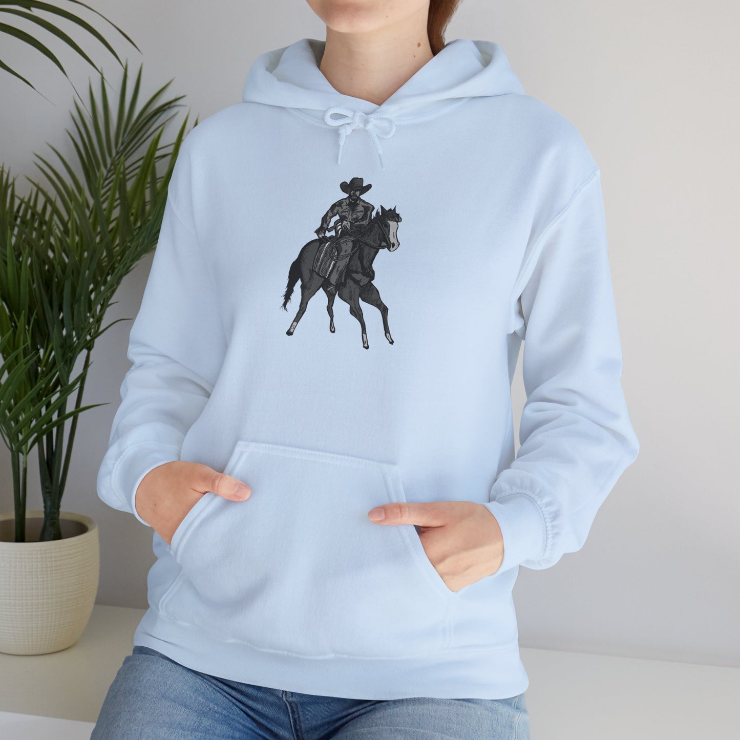 Horseback Rider Silhouette Hoodie – Western Equestrian Graphic Sweatshirt
