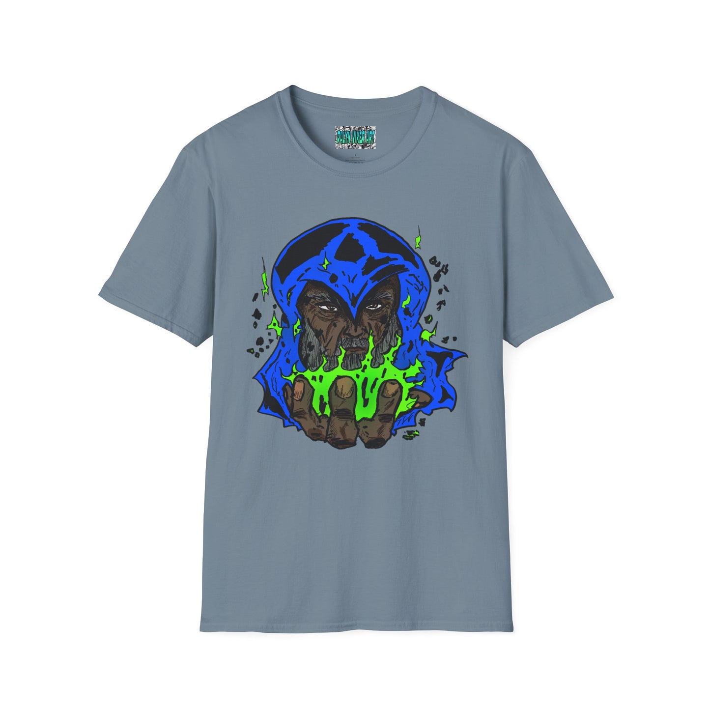 Cosmic Wizard Unisex T-Shirt - Mystical Sorcery and Magical Fire Design