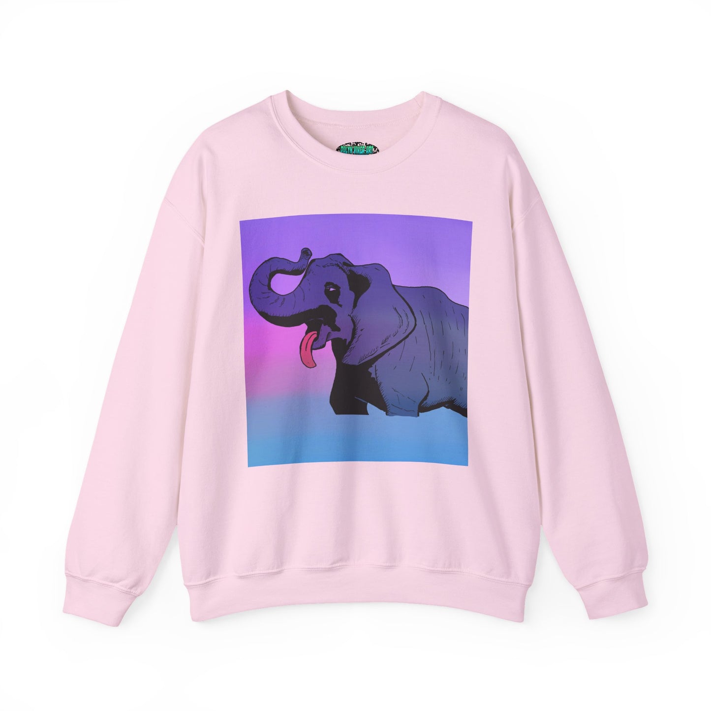 Elephant Art Unisex Crewneck Sweatshirt – Vibrant and Cozy Statement Piece