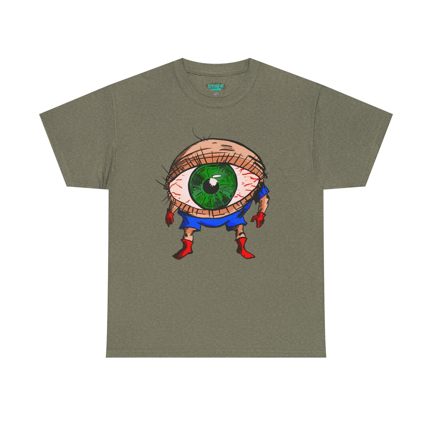 Terrif-EYE-ing - Whimsical Unisex Heavy Cotton Tee with Eye Design