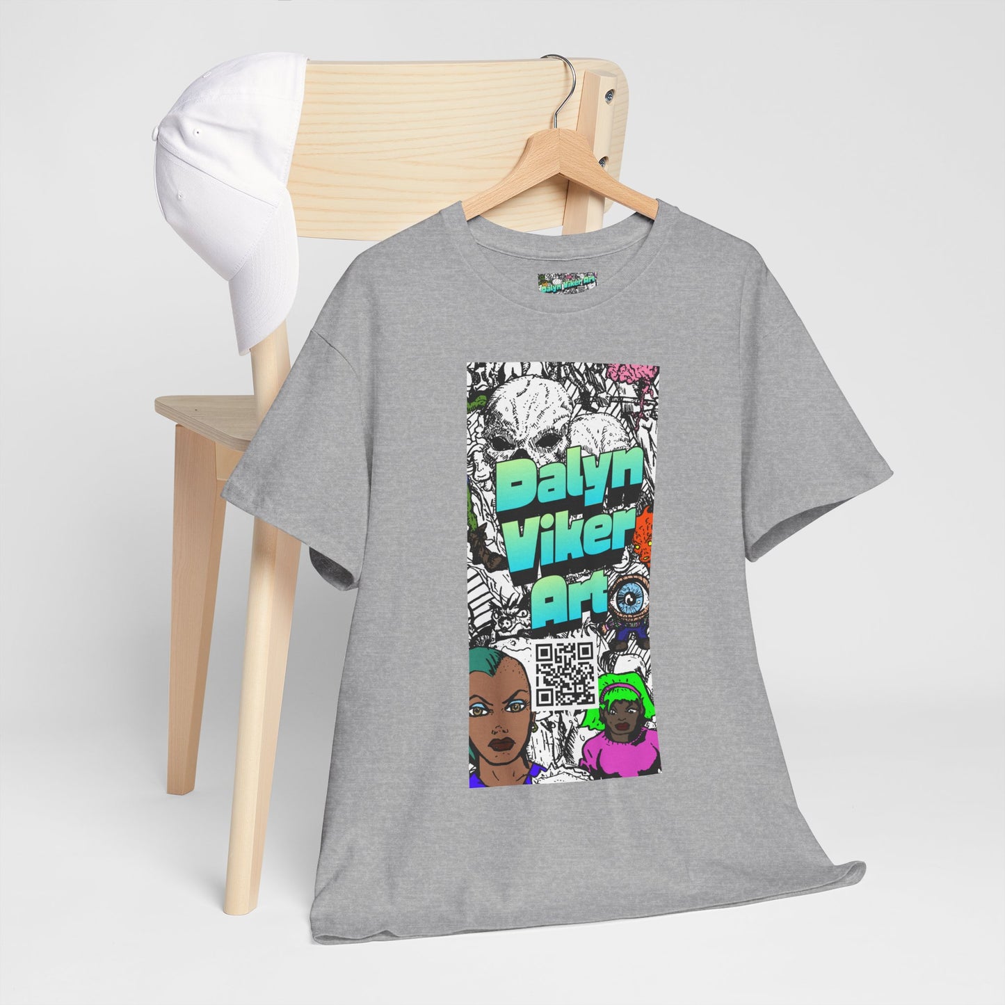 Graphic Art T-Shirt — "Dalyn Viker Art" Vertical Collage Tee