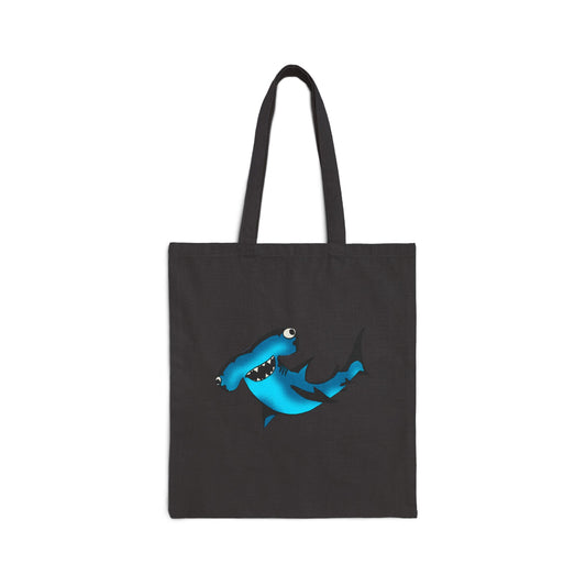 Harley Hammerhead Shark Canvas Tote Bag – Cute Ocean Animal Beach Market Bag