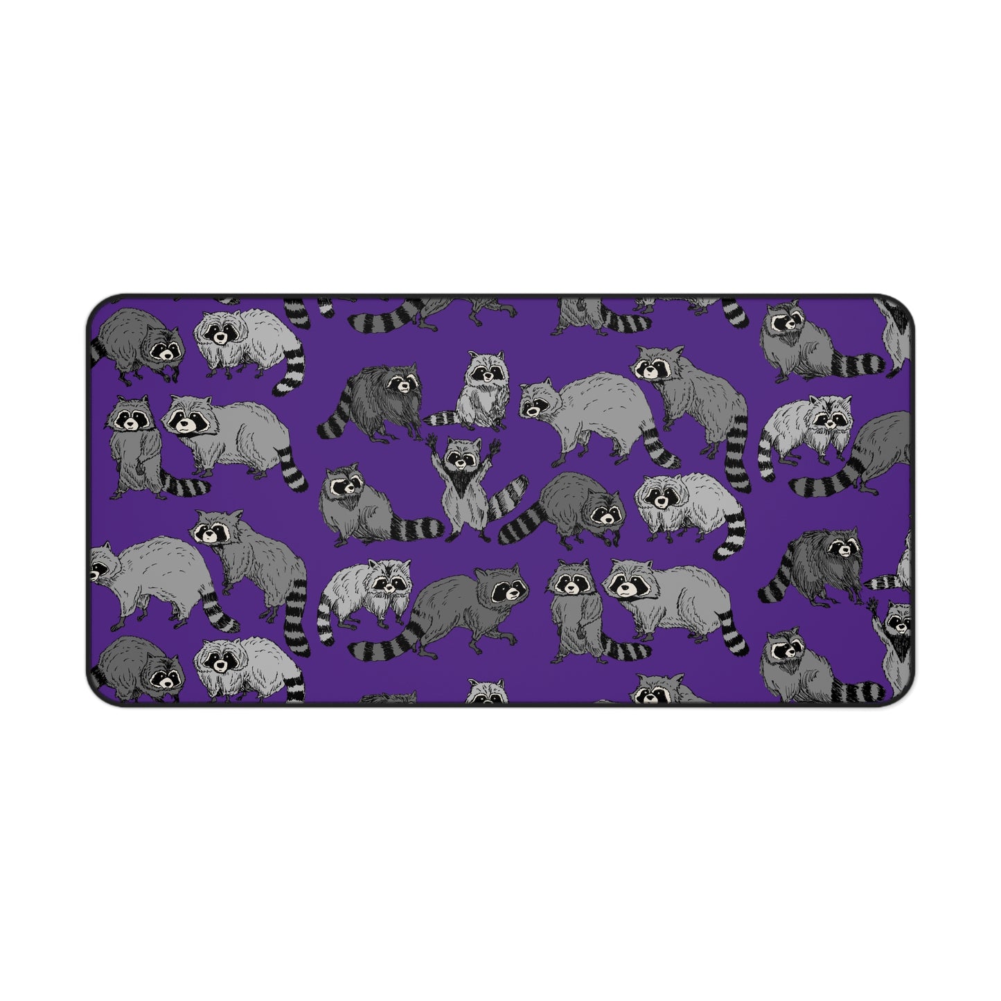 Cute Raccoon Desk Mat, Playful Office Decor, Gift for Animal Lovers, Home Office Accessory, Unique Mouse Pad