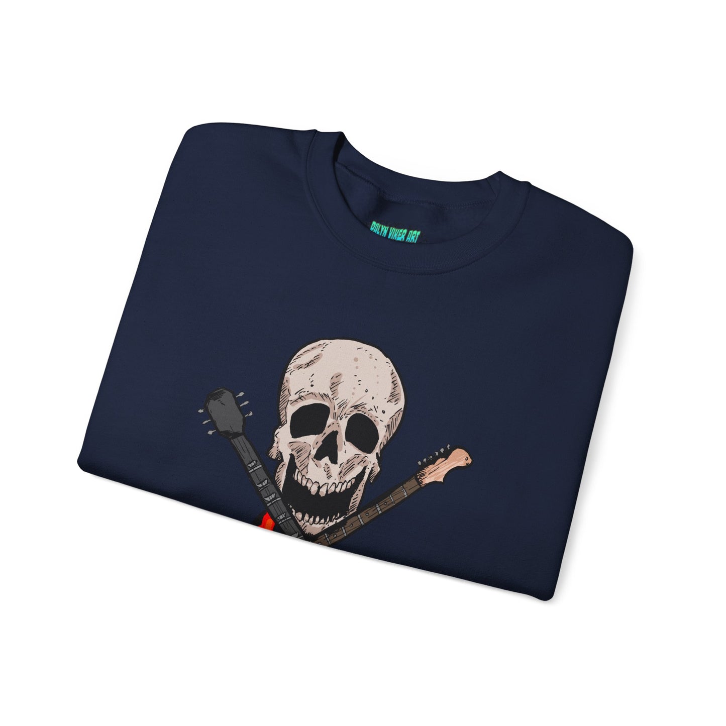Skull and Guitar Crewneck Sweatshirt