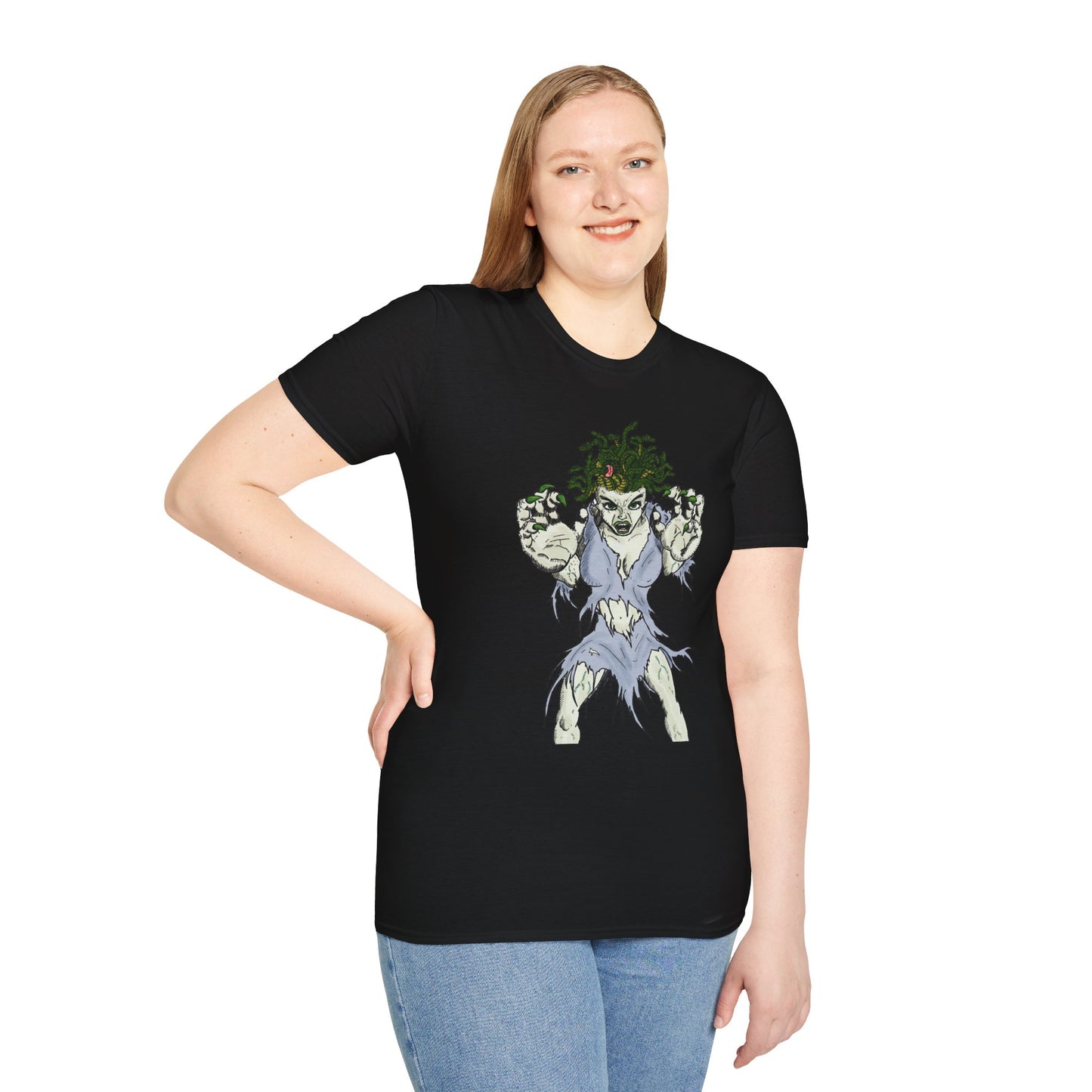 Medusa Assailing Unisex T-Shirt - Mythological Monster Dalyn Viker Art