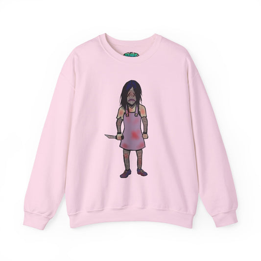 Evil Doll Edgy Graphic Sweatshirt for Unique Style