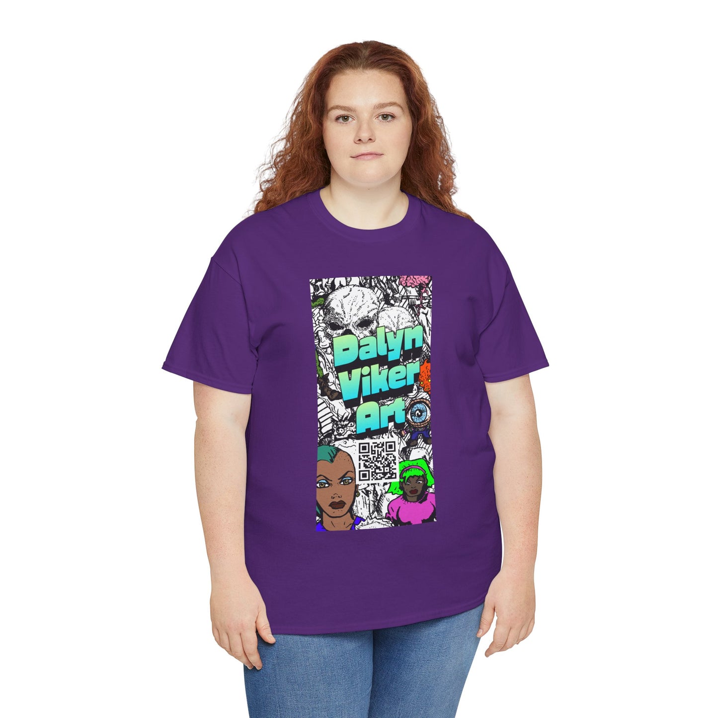 Graphic Art T-Shirt — "Dalyn Viker Art" Vertical Collage Tee